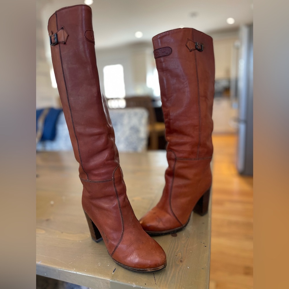 70’s Rare Italian Vintage Cristina Tony Iamatteo Knee-High Boots Designe…